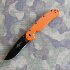 Ontario RAT Folder Model 1 оранжевая рукоять, чёрный клинок